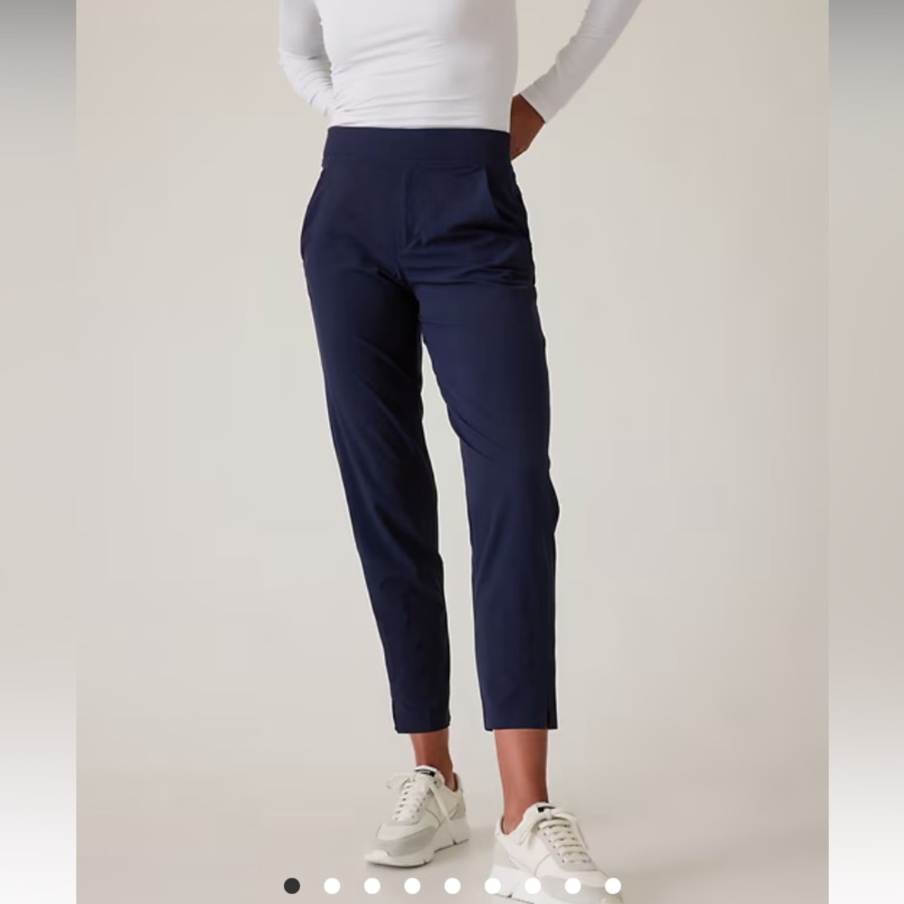 Athleta Brooklyn Mid-Rise Ankle Pant 2P 26P Navy Blue Perfect Condition